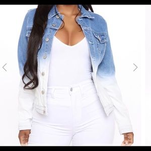 Blue & white tie dye blue Jean jacket